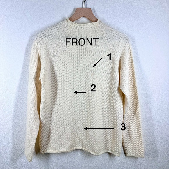 Burberry London 100% Merino Wool Cable Knit Mock Neck Sweater Large EUC - Picture 5 of 10